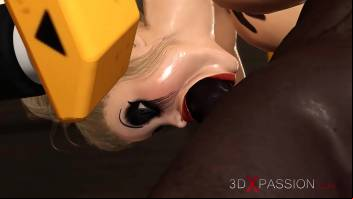 Sexy blonde loves a hard fucking in restraints